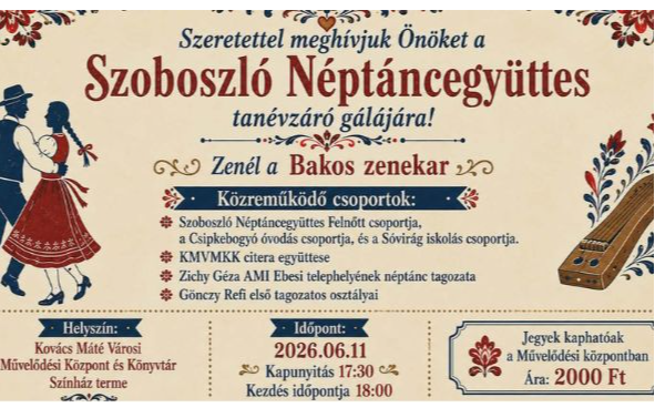 Szoboszló Néptáncegyüttes tanévzáró gála